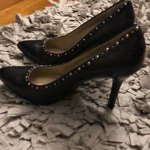 Black studded heels
